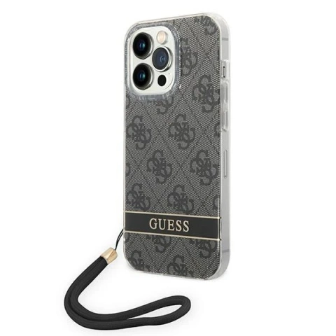 Etui Guess GUOHCP14XH4STK iPhone 14 Pro Max 6,7" czarny/black hardcase 4G Print Strap