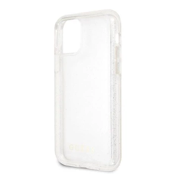 Guess GUHCN65PCGLSI iPhone 11 Pro Max srebrný/strieborný pevný obal Glitter