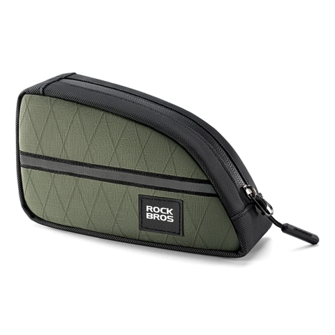 Torba trójkątna Rockbros 0,8 l na ramę roweru – zielona