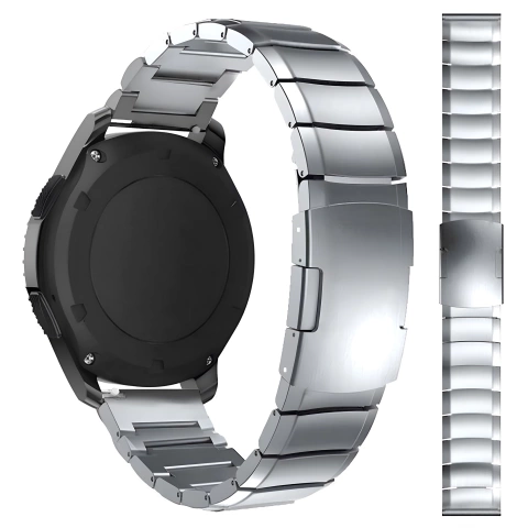 Bransoleta Steel Simple pasek Alogy stal nierdzewna do smartwatcha 20mm Srebrna