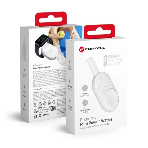 Зовнішній зарядний пристрій для Apple Watch Forcell F-Energy Mini Watch 1200mAh USB-C 2,5W