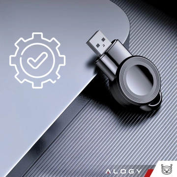 Міні-індуктивний зарядний пристрій для Apple Watch USB Charging Alogy High-End Chip Black