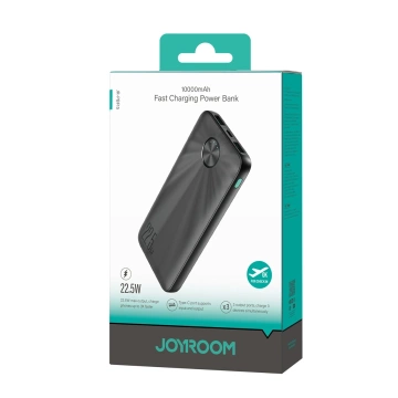 Joyroom Powerbank 10000mAh USB-C USB-A 22,5 Вт - чорний