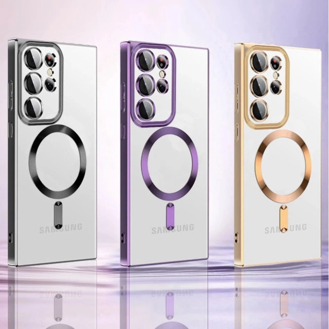 Etui Wozinsky Electroplated MagSafe do Samsung Galaxy S24 FE Srebrne