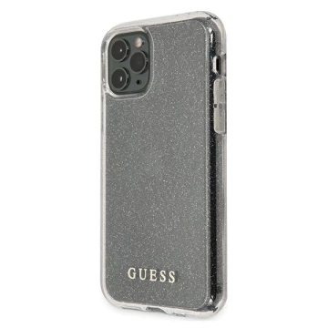 Guess GUHCN58PCGLSI iPhone 11 Pro srebrný/strieborný pevný obal Glitter
