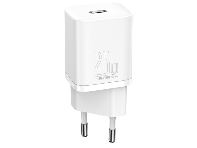 Baseus USB-C PD 25W Wandladekabel für USB-C Weiß