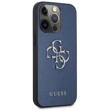 Etui Guess GUHCP13LSA4GSBL na iPhone 13 Pro / 13 6,1" pevné puzdro Saffiano 4G Metal Logo