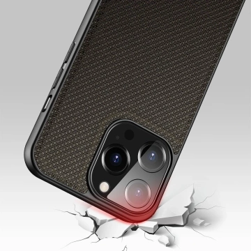 Kryt pouzdra Dux Ducis Fino pokrytý nylonovým materiálem iPhone 13 Pro zelený