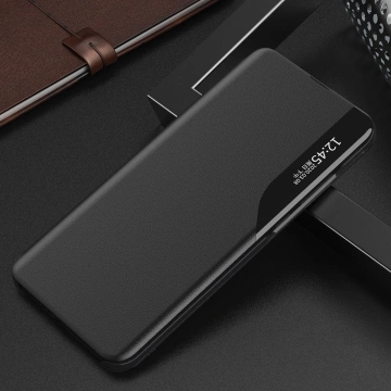 Ekologické kožené pouzdro pro Samsung Galaxy S23 Plus s vyklápěcím stojánkem modré