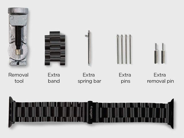 Bransoleta Spigen Modern Fit Band pro Apple Watch 2/3/4/5/6/SE (42/44 mm) černý