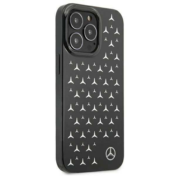 Захисний чохол Mercedes MEHCP13LESPBK для Apple iPhone 13 Pro / 13 6.1" black/black hardcase Silver Stars Pattern
