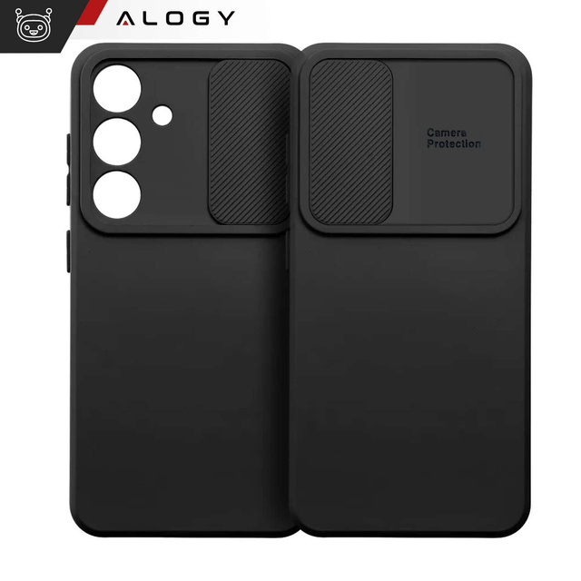 Pouzdro pro Samsung Galaxy S24 Plus pancéřové pouzdro ochranný kryt fotoaparátu Slide Camshield Case Alogy černé