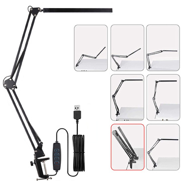 Alogy LED desk lamp Dreslarska USB with an adjustable long arm for the desk top Black
