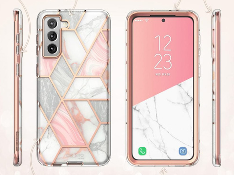 Etui Supcase Cosmo pro Samsung Galaxy S21 Marble Pink