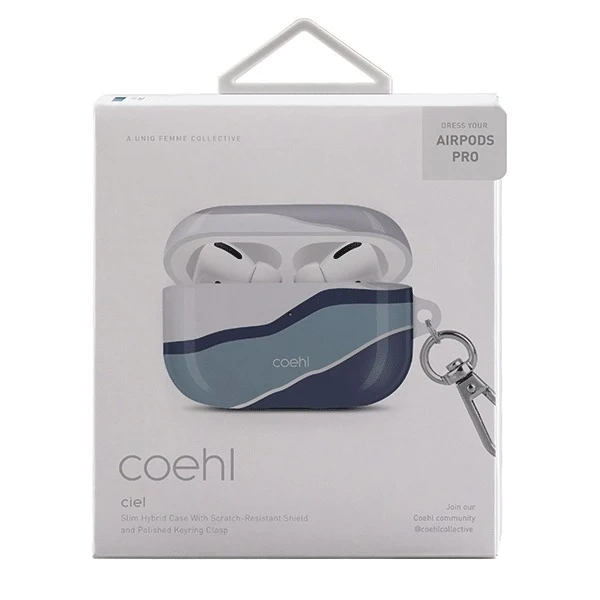 Protective case for UNIQ earphones case Coehl Ciel for Apple AirPods Pro blue/twilight blue
