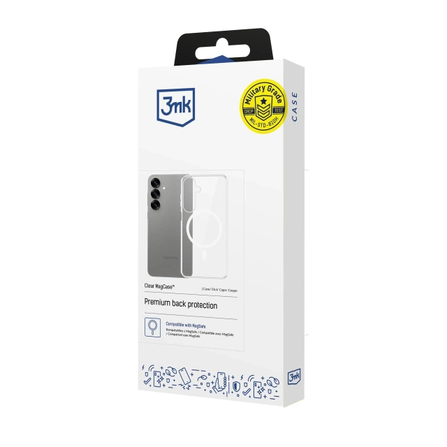Чохол для Samsung Galaxy S25 3mk Clear MagCase MagSafe Transparent