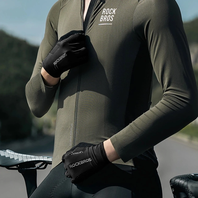 Rękawiczki Rowerowe Rockbros 3-Sezonowe XXL Czarne Dotykowe