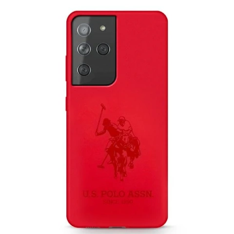 Силіконовий чохол для телефону US Polo On Tone для Samsung Galaxy S21 Ultra червоний/червоний