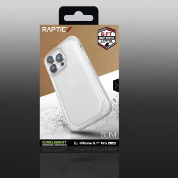 Raptic Slim Case for iPhone 14 Pro transparent back cover