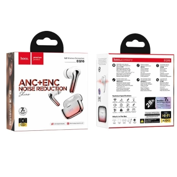 HOCO TWS ANC ENC EQ16 Wireless Bluetooth Earphones – Red with Charging Case
