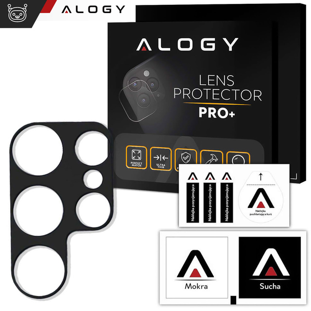 Металевий чохол для Samsung Galaxy S24 Ultra, захист для острівця камери, Alogy Metal Lens, чорний