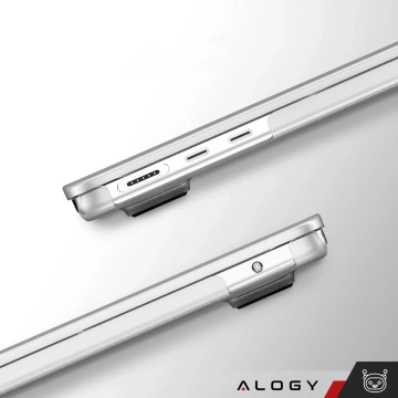 Puzdro pre Apple Macbook Air 13.6 - M2/M3 2022/2023/2024/2025 Alogy AirGuard™ Flexibilné puzdro Matné Priehľadné Biele