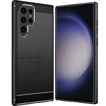 Pouzdro pro Samsung Galaxy S24 Ultra obrněný zadní kryt telefonu pouzdro Alogy Carbon Silicone černé