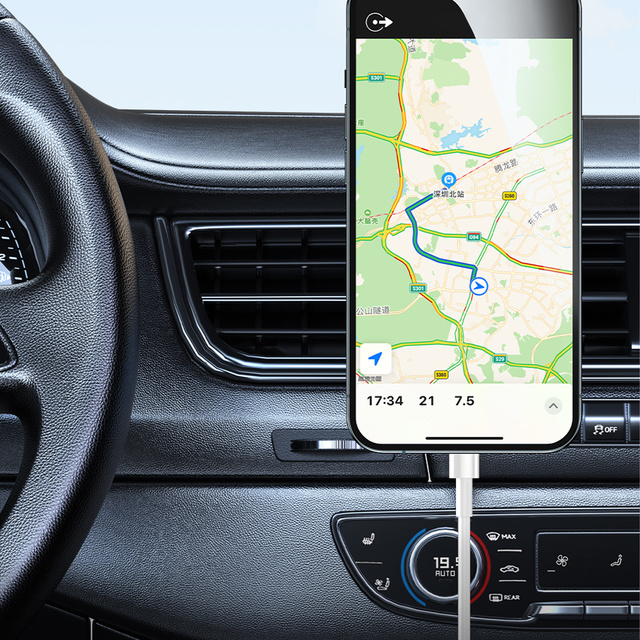 USAMS Magnetic Car Wireless Charging 15W induction car phone holder for the vent. CD170DZ01 (US-CD170) grey/grey