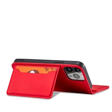 Magnet Card Case case for iPhone 13 Pro cover card wallet stand red
