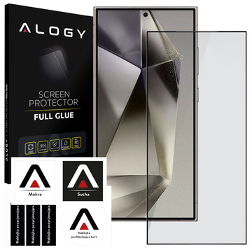 Загартоване скло для Alogy Full Glue case friendly case для Samsung Galaxy S24 Ultra Black
