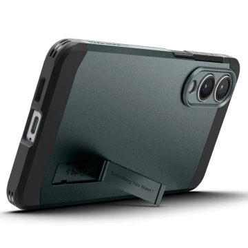 Чохол Spigen Tough Armor Mag для Samsung Galaxy S25 Edge зелено-чорний
