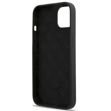 Чохол Guess GUHMP13MLSLMGBK iPhone 13 6,1" black/czarny Silicone Script Gold Logo