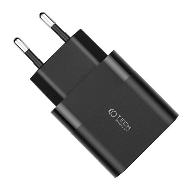 C30W 2portová USB-C nástěnná nabíječka - USB PD30W / QC3.0 černá