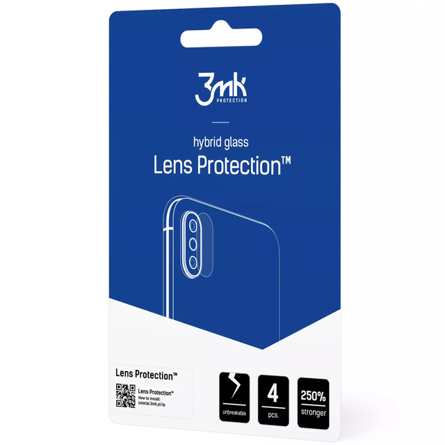 Szkło hybrydowe na aparat Xiaomi Redmi Note 13 Pro+ Plus osłona na obiektyw 3mk Lens Protection 4x zestaw