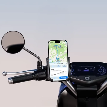 KEWIG M11B motorcycle phone holder with Qi QC 3.0 15W charger Black