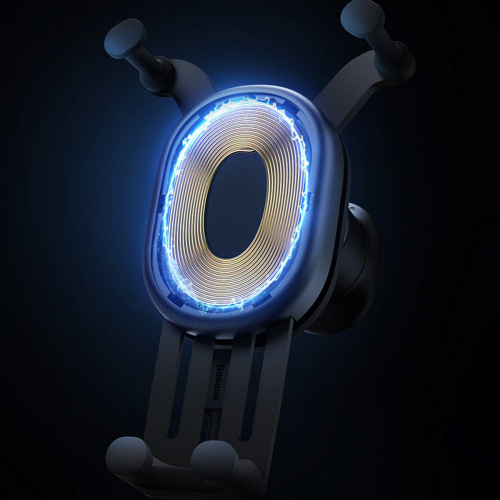 Gravitační držák telefonu Baseus s 15W indukční nabíječkou (černý)