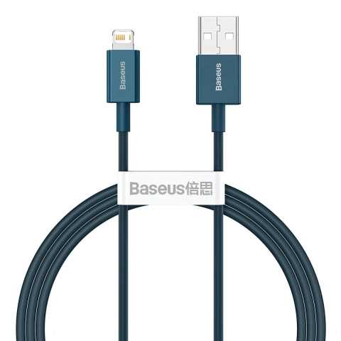 Kábel USB do Lightning Baseus Superior Series, 2,4A, 1m (niebieski)