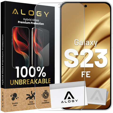 Гібридне скло для Samsung Galaxy S23 FE Захисне покриття для екрану Alogy Flexi Glass 9H Case Friendly Плоский захисний екран