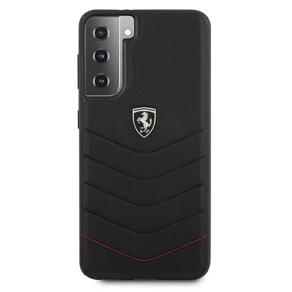 Etui na telefon Ferrari Hardcase для Samsung Galaxy S21 Plus czarny/black Hardcase Off Track Quilted