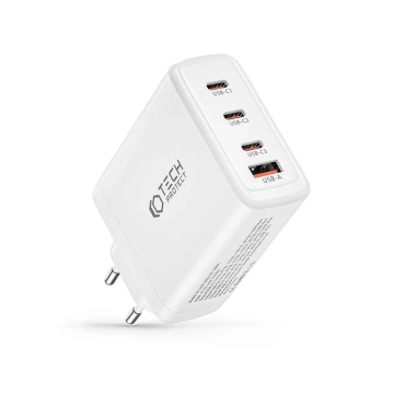 Tech-protect nc100w-gan 4-портовий мережевий зарядний пристрій PD100w/QC3.0 білий