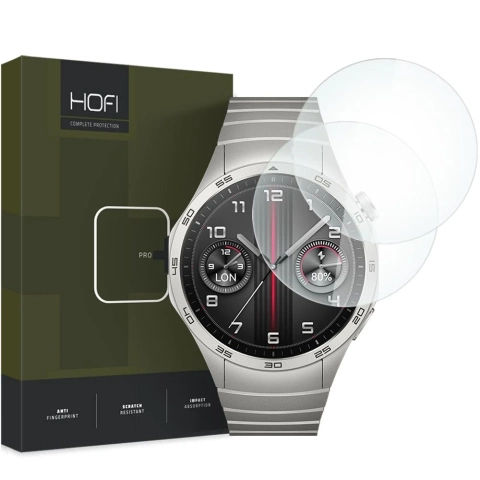 Hofi Glass Pro 2er-Pack gehärtetes Glas für Huawei Watch GT 4 (46 mm), klar