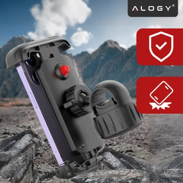 Bike Phone Holder 4.7-6.8" for Phone Bike Handlebar for Bike Motorcycle Adjustable Alogy Sport Black