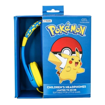 Дротові навушники OTL для дітей Pokemon Pikachu синьо-жовті