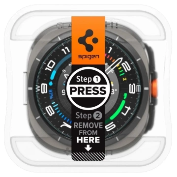 Tvrdené sklo Spigen Glas.Tr „EZ-FIT“ 2-balenie pre Samsung Galaxy Watch Ultra (47 mm) číre