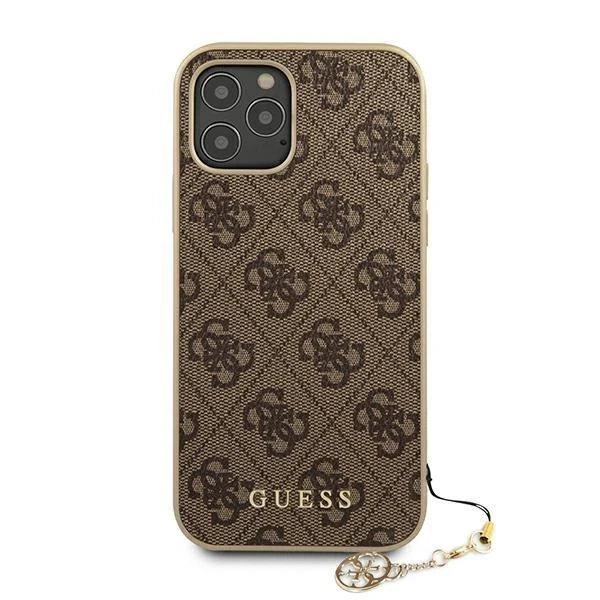 Etui Guess GUHCP12LGF4GBR für iPhone 12 Pro Max 6,7" Hardcase 4G Charms Collection braun/braun