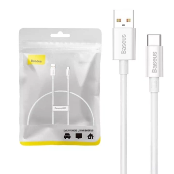 Baseus Superior USB na USB-C kabel 100W 0,25m (bílý)
