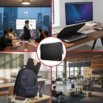 Чохол для ноутбука, MacBook Air Pro 13.3" Alogy Hard Foam Bag Protective Case для ноутбуків 13-14" чорний