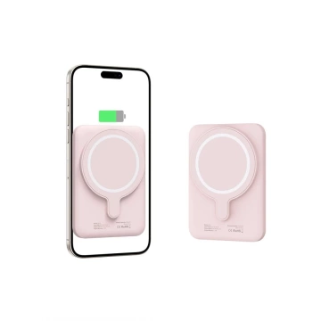 Magnetic Power Bank PB10 Lifemag Magsafe Power Bank 5000 mAh Pink