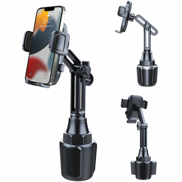 Držák do auta Držák na pohár do auta univerzální na telefon místo pohárku Černý