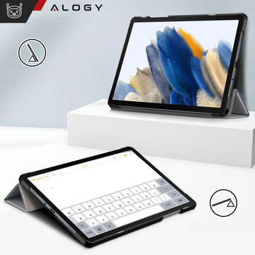 Puzdro pre Samsung Galaxy Tab A9 2023 8,7" X110 / X115 Kryt na tablet Puzdro Alogy Book Cover Sivé